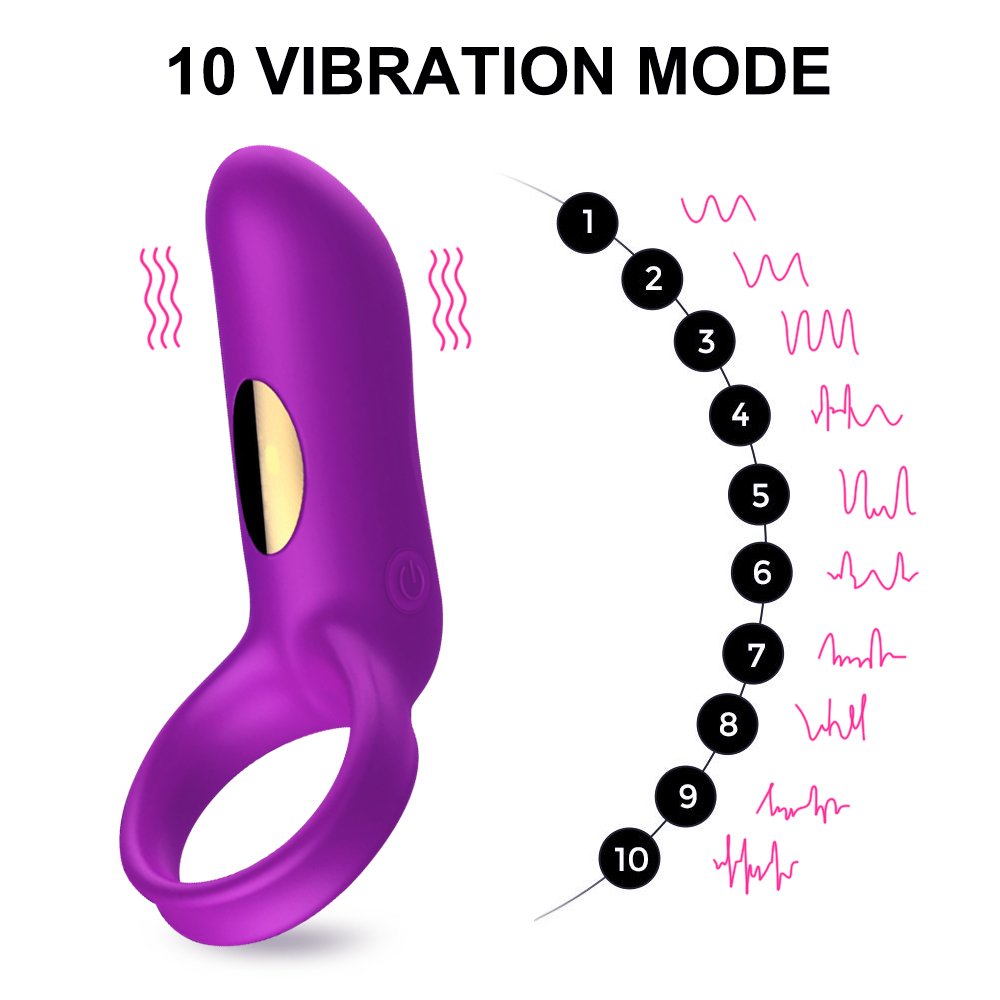 Silikon Penisring Vibrierend mit Klitorisstimulator, Cockring Vibro Rabbit Stimulation, Penis Erektion Massagegerät, Perfekt für Paare, Sie und Ihn