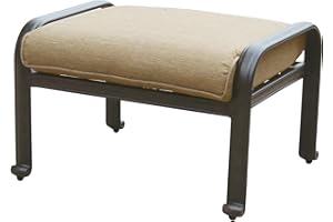 Darlee Elisabeth Cast Aluminum Patio Ottoman - Antique Bronze