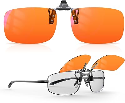 Goiteia 100% Blue Light Blocking Clip On Glasses for Screen Use
