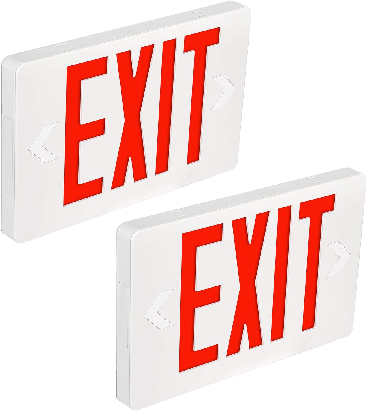 120V277V Universal Mounting Double Face Red Letter Emergency exit