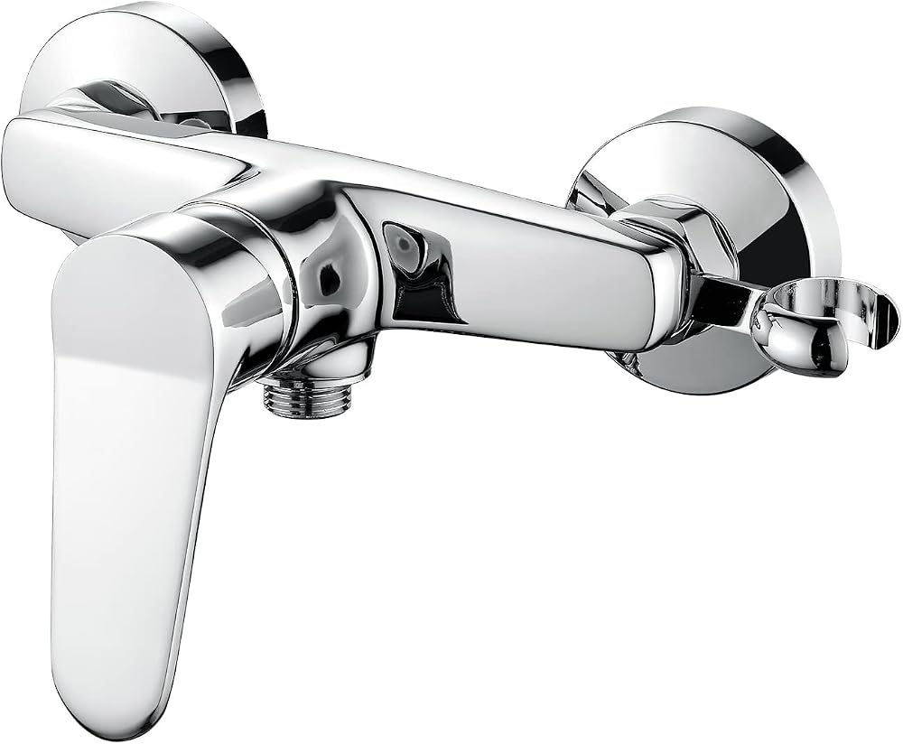 Ibergrif Shower Mixer Valve Wall Mounted Single Lever Chrome Finish Brass
