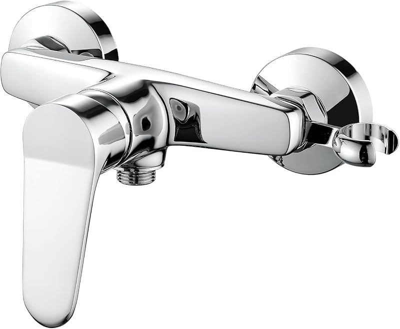 Ibergrif Shower Mixer Valve Wall Mounted Single Lever Chrome Finish Brass
