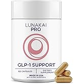 Lunakai USA Made GLP-1 Supplement - Natural GLP 1 Support with Probiotics &amp; Resveratrol &ndash; Supports Weight Management, Cravings &amp; Metabolism, 60ct