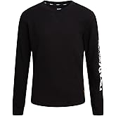 DKNY Boys' Thermal Shirt - Cozy Waffle Knit Pullover Crewneck Long Sleeve Shirts for Layering, Workout, Running (Sizes: 8-20)