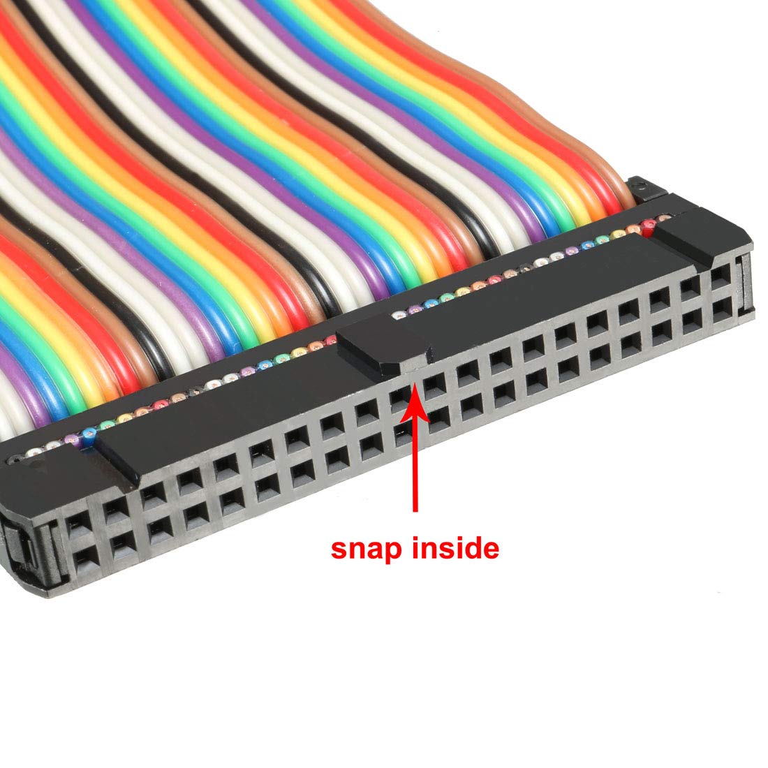 sourcing map IDC Rainbow Wire Flat Ribbon Cable 40 Pins 148cm Length 2.54mm Pitch Type-B, 40P-148cm - Image 5