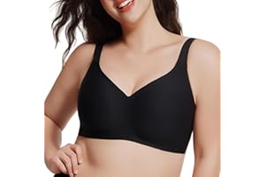 UIMERO 2026 Womens Wireless Bra Seamless Jelly Bras Full Coverage Push Up Supportive Comfortable No Underwire T-Shirt Bras