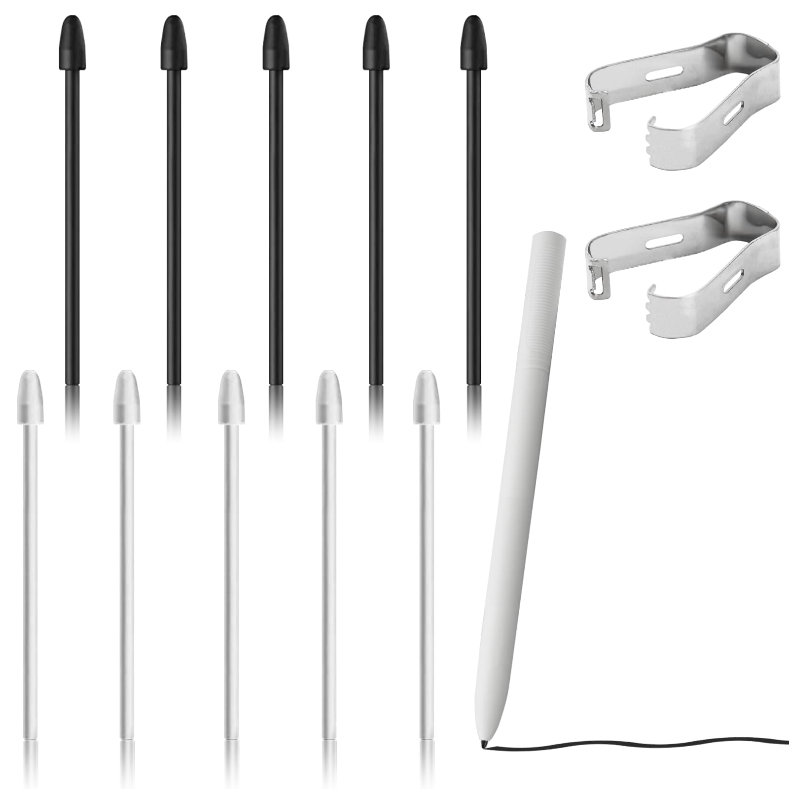 ZORRA 10Pcs Marker Pen Tips for Remarkable 2 Maker Stylus Pen, Maker Pen Tips with 2 Tools Fits for Remarkable 2 Tablet, Carbon Fiber Fine Tips Replacement Fits for Remarkable 1/2 Maker Stylus Pen