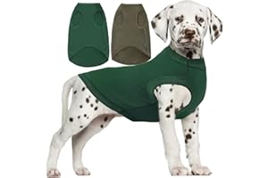 Sychien Dog Plain Shirts,Solid Dogs Clothes,Lightweight Stretchy Doggy Tee Shirt,Sleeveless Blank Puppy Chihuahua Cats Samll Costumes,Army & Deep Green S