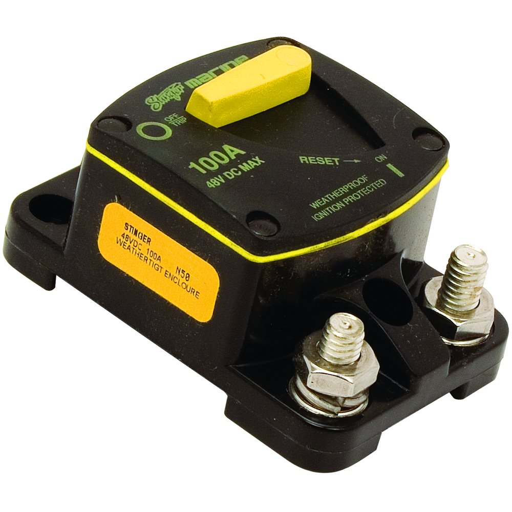 Stinger SCBM100 100-AMP Marine Circuit Breaker