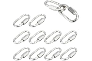 10 Pcs Quick Link Buckles, M3.5 Stainless Steel Chain Links, D-Shaped Locking Quick Connectors, Used For Rust Proof Links Of 