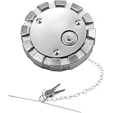 Locking Diesel Fuel Cap 572.1036 Fit for Kenworth Freightliner Semi Trucks | Replace SNV 431089, 3-1/2" Coarse-Thread Cap with 5.5 TPI Fit for Freightliner Peterbilt Western Star, with 2 Keys