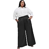 City Chic Plus Size Satin Palazzo Champagne Pant