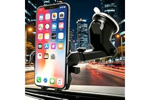 1pc Universal Car Phone Mount Holder - Long Arm Suction Cup Cell Phone Holder for Car Dashboard Windshield - Adjustable Teles
