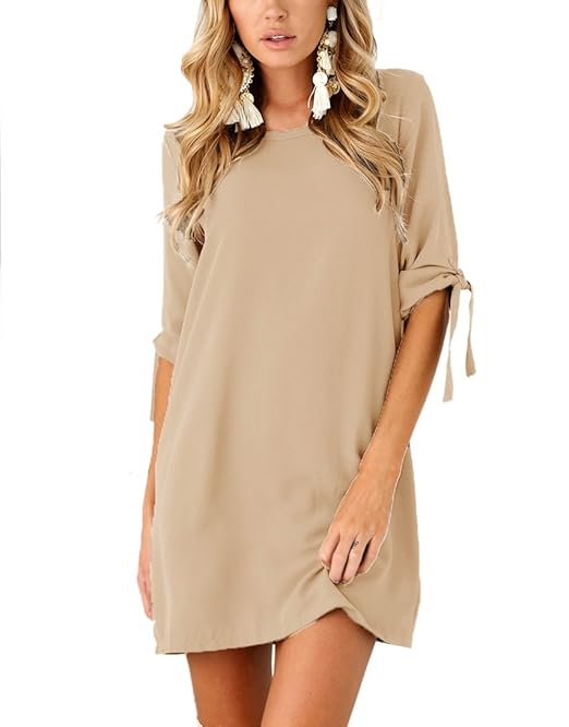 BienBien Donna Vestito Da Giorno Eleganti Estivi Corti Abito Manica ...