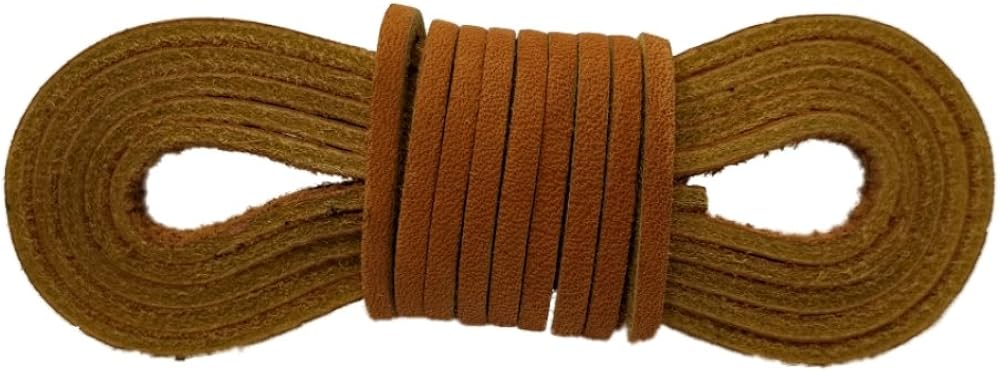 Boat Shoe Laces Leather By TOFL (Tan): Shoes