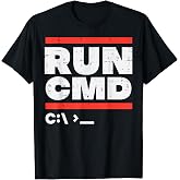 Run CMD System Administrator Programmer Sysadmin Men Women T-Shirt
