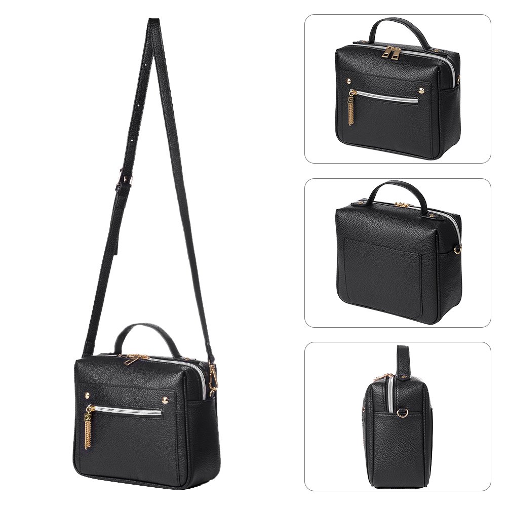 Vbiger Modische Kuriertaschen Schick PU Leder Schultertasche Lässig Umhängetasche Durable Handtasche für Frauen