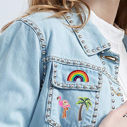 Hicdaw 24Pcs Cute Pins Enamel Lapel Pin Set Backpack Pins Cute Pins for Clothes