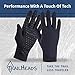 TrailHeads Womens Running Gloves - Touchscreen Gloves - Running Accessories for Women Winter - Hiking, Biking, Sports - Solid Black (Medium)