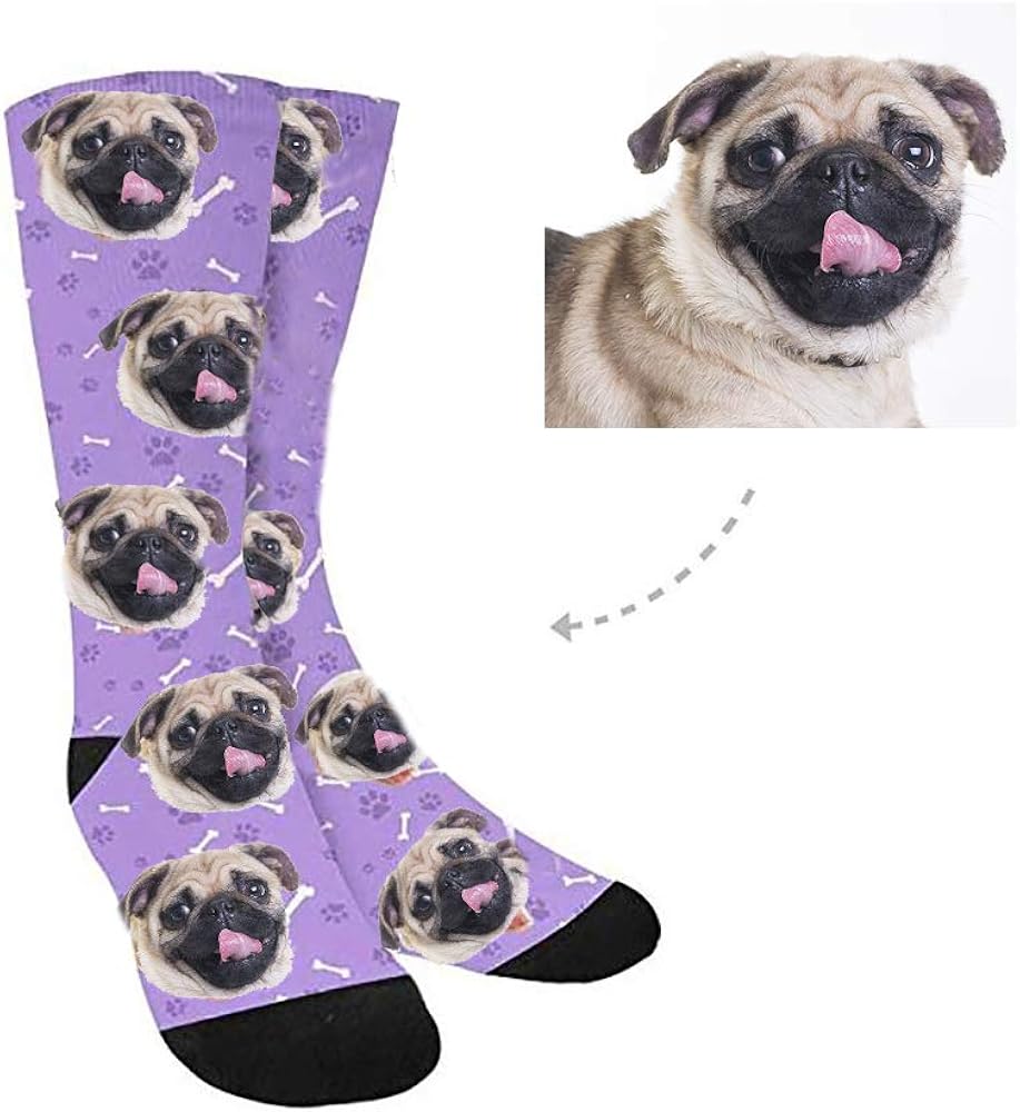 Custom Personalized Photo Pet Face Socks for Unisex(Put Your Dog on