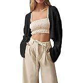 Bigeoosh Cropped Cardigan Sweaters for Women Kimonos Boho Lightweight Summer Open Front Knit Cardigan Outerwear