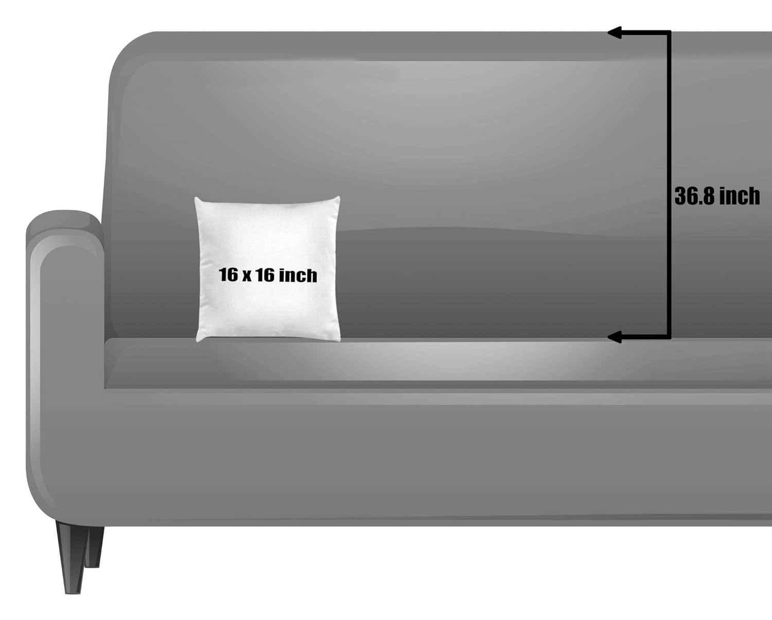 36 inch square pillow insert