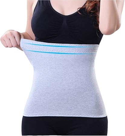 Amazon 腹巻 厚手 竹炭繊維 ウエストウォーマー 冷え性対策 あったか 腹巻き お腹 保温 ウエストサポーター 男女兼用 はらまき 冷え取り 腰痛 脂肪燃焼 1個入 グレー 灰色 二重 M Ninity 腹巻