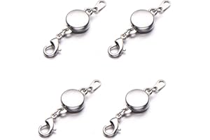 Zpsolution Locking Magnetic Jewelry Clasp Magnetic Necklace Clasps and Closures Bracelet Extender for Jewelry Making