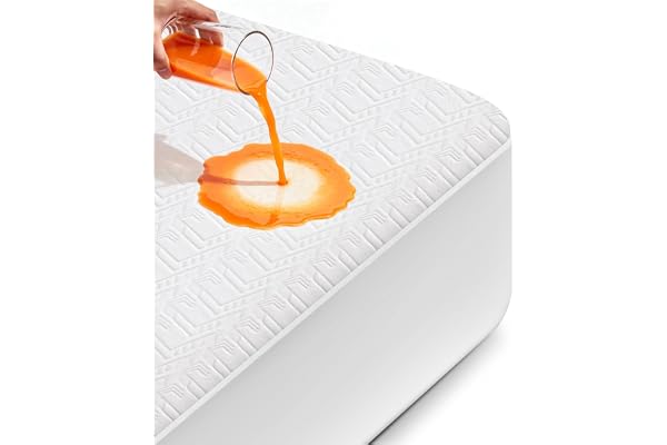 Waterproof Mattress Protector Queen Size, Soft Breathable Mattress Pad with Deep Pocket 8"-21", Noiseless 3D Air Fabric Cooli