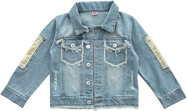 Lpattern Enfant Veste En Jean Bebe Fille Veste Brodee Floral Blouson Fille Denim Manteau Jacket Cowboy Outwear Jacket Top Amazon Fr Vetements Et Accessoires