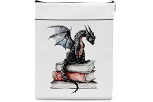 QINGTAI Fantasy Book Sleeve Dragon Gifts Book Cover Fantasy Merch Book Lovers Gifts Book Club Gifts Bookish Gifts Book Protector Book Gifts for Readers Women Aunt Halloween Graduation Birthday Gifts