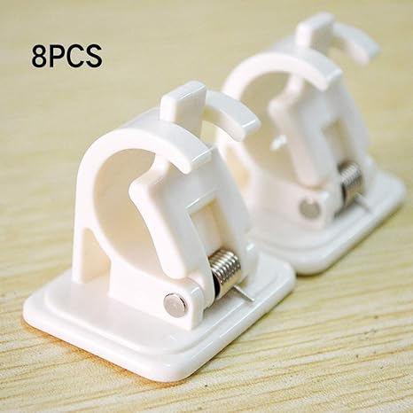 Amazon Com Self Adhesive Hooks Curtain Rod Bracket Pole Holder 8