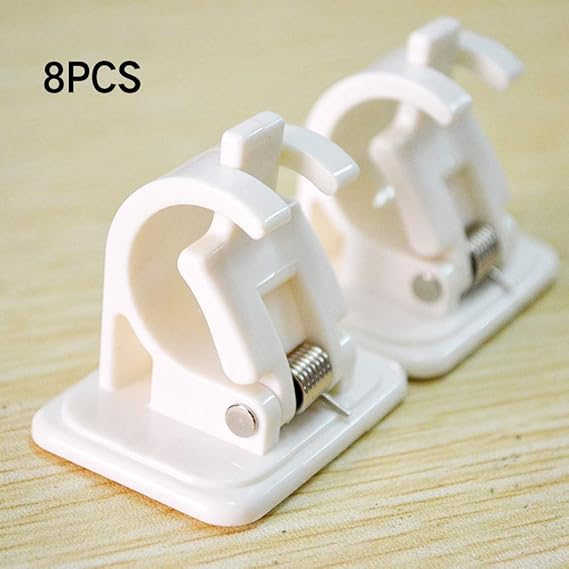 Amazon Com Self Adhesive Hooks Curtain Rod Bracket Pole Holder 8