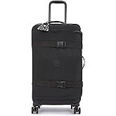 Kipling Spontaneous Softside Spinner Wheel Luggage, Integrated TSA Accepted Lock, Black Noir, Checked-Medium 26,KI6918