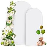 Hemmotop White Arch Backdrop Cover Set 7.2 ft, 6