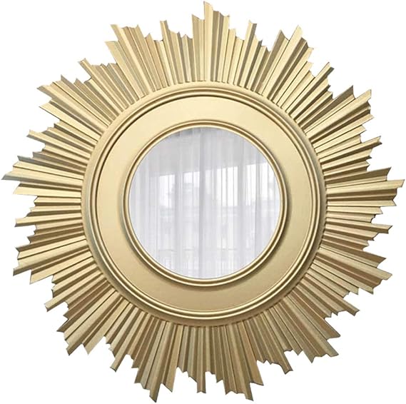 Z-jingzi Espejo de Pared Decoritive Redondo Antiguo, diámetro 27