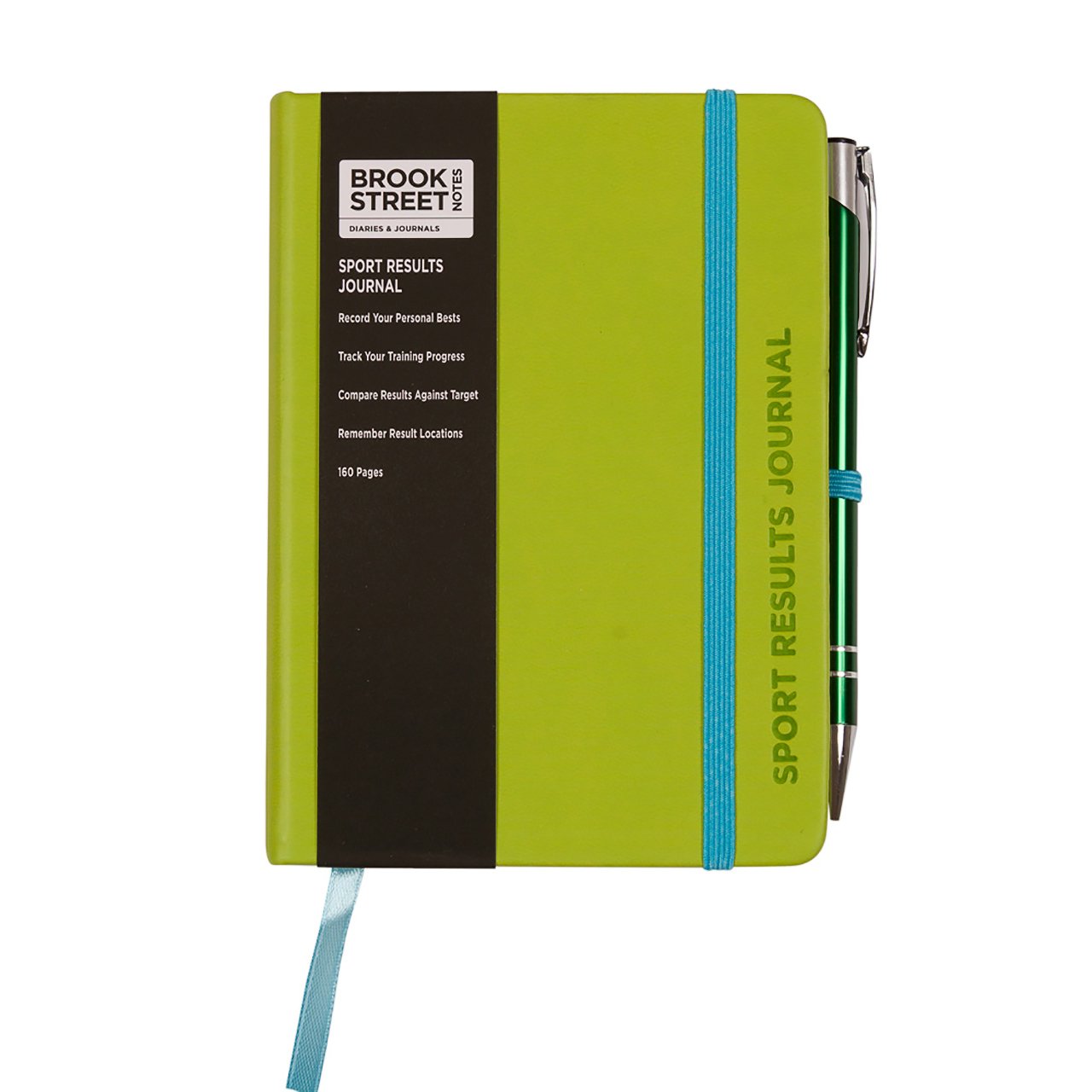 Sport Results Notebook - Hardback A6 Sports Gift (Lime Green)