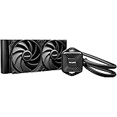 be quiet! Pure Loop 3 240mm AiO Water Cooling for Slightly Overclocking | Non-RGB All-in-One Liquid Cooler, 2X Silent 120mm PWM High-Speed Daisy Chains Fans, 6-Pole Pump Motor, Easy Refill Port