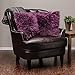 Chanasya Soft Shaggy Fuzzy Mangolian Faux Fur Cozy Elegant Chic Decorative Aubergine Throw Pillow Cover Pillow Sham- Violet Purple 2-Pack Throw Pillowcase 18x18 Inches (Pillow Insert Not Included)