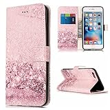 iPhone 6 Case, iPhone 6S Case, DAMONDY Marble Stand Wallet Purse Credit Card ID Holders Design Flip Cover TPU Soft Bumper PU Leather Magnetic for Apple iPhone 6 / 6S -rose gold