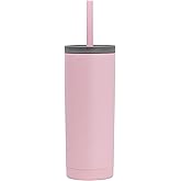 MIRA 20 oz Stainless Steel Vacuum Insulated Tumbler with 2 lids - Straw Lid & Flip Lid - Insulated Travel Tumbler Mug for Hot or Cold Drinks - Taffy Pink