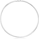 Ross-Simons Italian 4mm Sterling Silver Domed Omega Necklace