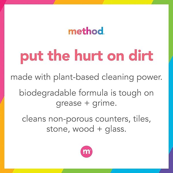 METHOD ALL-PURPOSE CLEANER, PINK GRAPEFRUIT, PERFECT FOR MOST COUNTERS, TILES, STONE, AND MORE, 28 OZ SPRAY BOTTLE