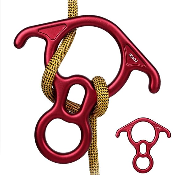 AOKWIT 50KN Rescue Figure, 8 Descender Large BentEar Belaying and