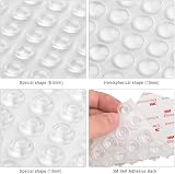 Shintop 150PCS Furniture Bumpers Clear Adhesive Pads Noise Dampening Cabinet view 2