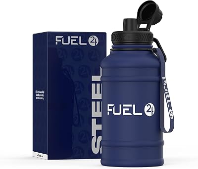 Fuel24 Water Bottle 1.3L or 2.2L Stainless Steel, Leakproof BPA Free