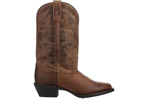 Laredo Womens Maddie Embroidered Round Toe Pull On Casual Boots Mid Calf Low Heel 1-2" - Black