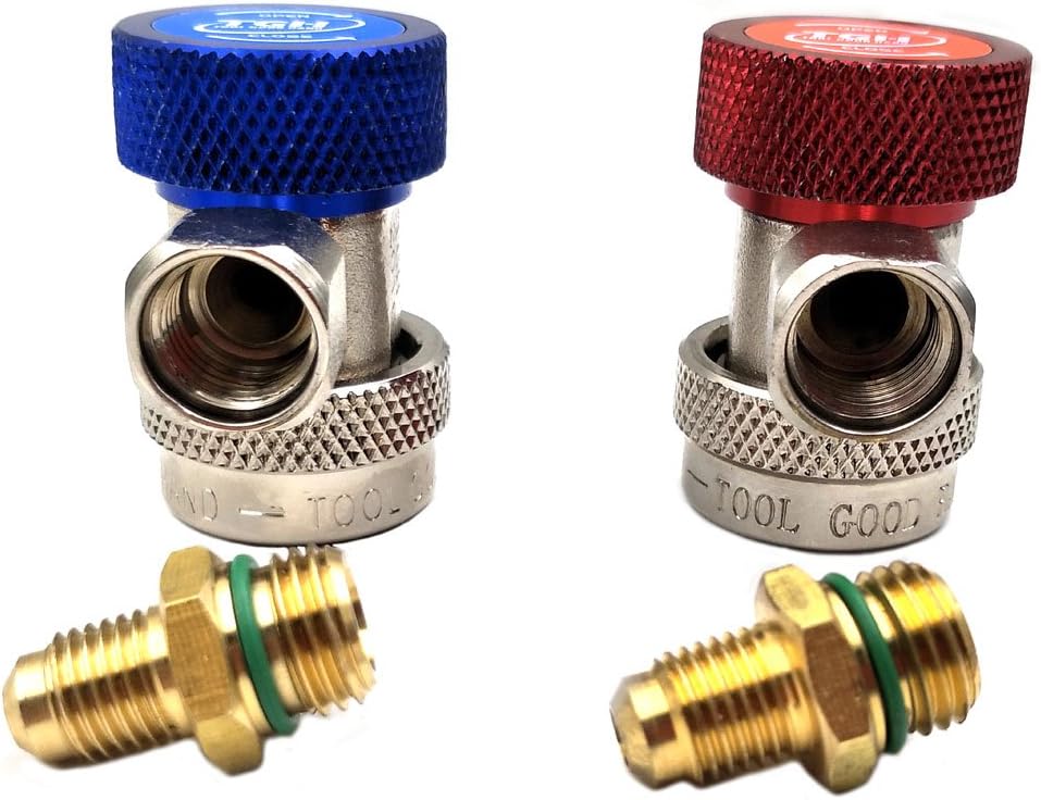 Nikauto 1Pair r134a High & Low Pressure Automotive Air Conditioning Quick Coupler Connector Adapters: Automotive