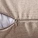Home Brilliant 24x24 Pillow Cover Burlap Solid Linen European Throw Pillow Sham Cushion Cover for Bench Summer Decorations, 24x24, Light Linen