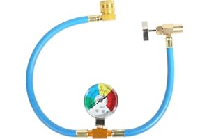 bylikeho R134a Refrigerant Recharge Kit,AC Refrigerant Charge Hose,Car Accessories 1/2” Can Tap Dispensing Valve and R134A Qu